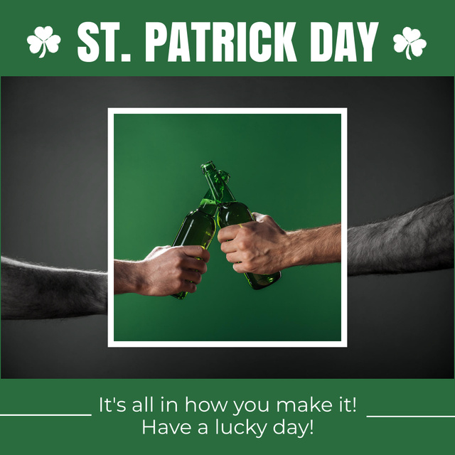 Ontwerpsjabloon van Instagram van Festive Greetings on St. Patrick's Day