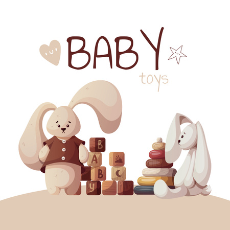 Template di design Vendita di simpatici coniglietti giocattolo Instagram