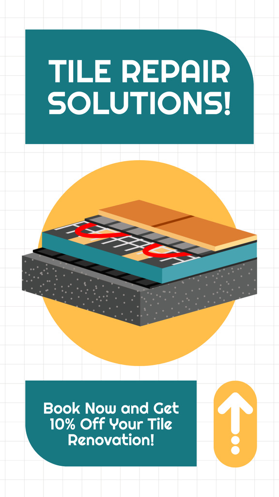 Pro Tile Repair Solutions With Discount Instagram Story – шаблон для дизайна