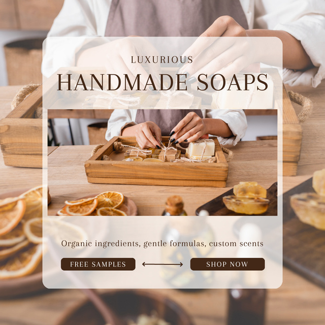 Limited Quantity Free Handmade Soap Samples Instagram Design Template