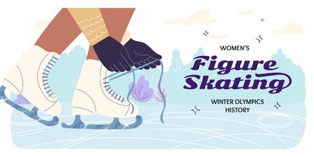 Modèle de visuel jeux olympiques patinage artistique - Twitter