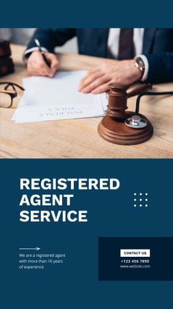 Registered Agent Service Instagram Video Story Design Template