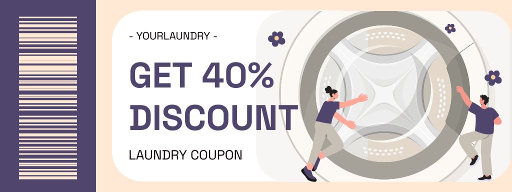 Offer Discounts on Laundry Service Coupon Πρότυπο σχεδίασης