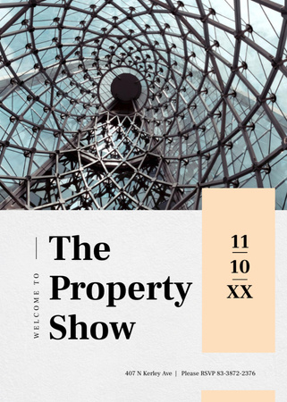 Property Show Announcement Invitation Modelo de Design