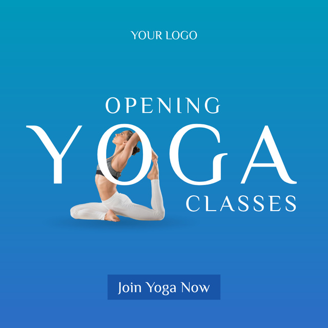 Ontwerpsjabloon van Instagram van Top-notch Yoga Class Opening Promotion