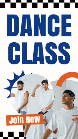 Promotion of Dance Classes with Dancing Men Instagram Story Design Template