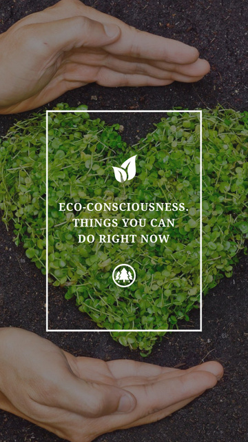 Platilla de diseño Heart Shaped Greens on Ground Instagram Story