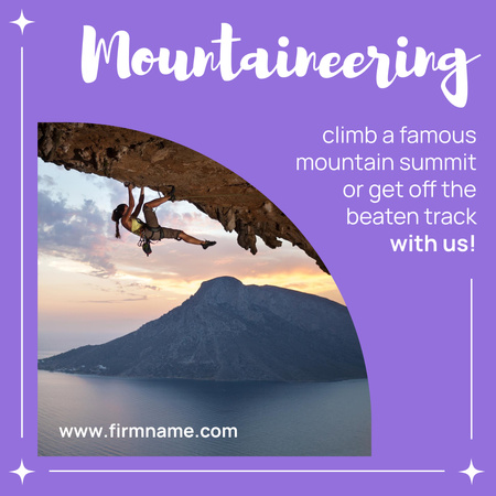 Ontwerpsjabloon van Instagram van Climber on Mountain