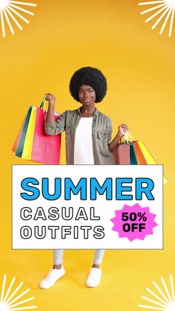 Oferta de roupas casuais para venda de verão TikTok Video Modelo de Design