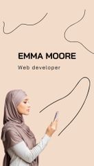 Web Developer Services Offer with Muslim Woman