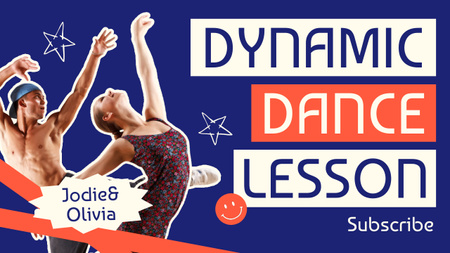 Ad of Dynamic Dance Lesson Youtube Thumbnail Design Template