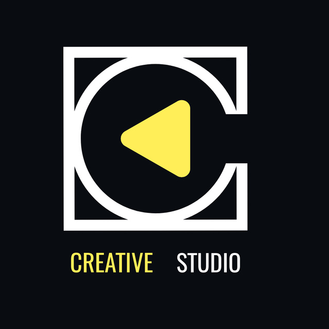 Emblem of Creative Studio Logo 1080x1080px Design Template