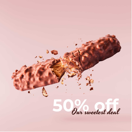 Szablon projektu Słodki baton czekoladowy Instagram AD