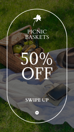 Spring Picnic Discount Offer Instagram Story Design Template