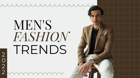 Modèle de visuel Male Fashion Trends Reveiw - Youtube Thumbnail