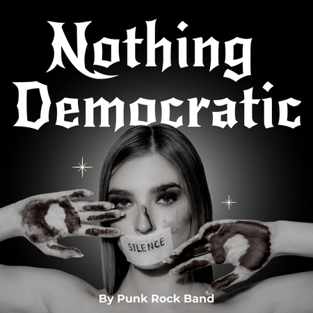 Ontwerpsjabloon van Album Cover van Nothing Democratic Album Cover