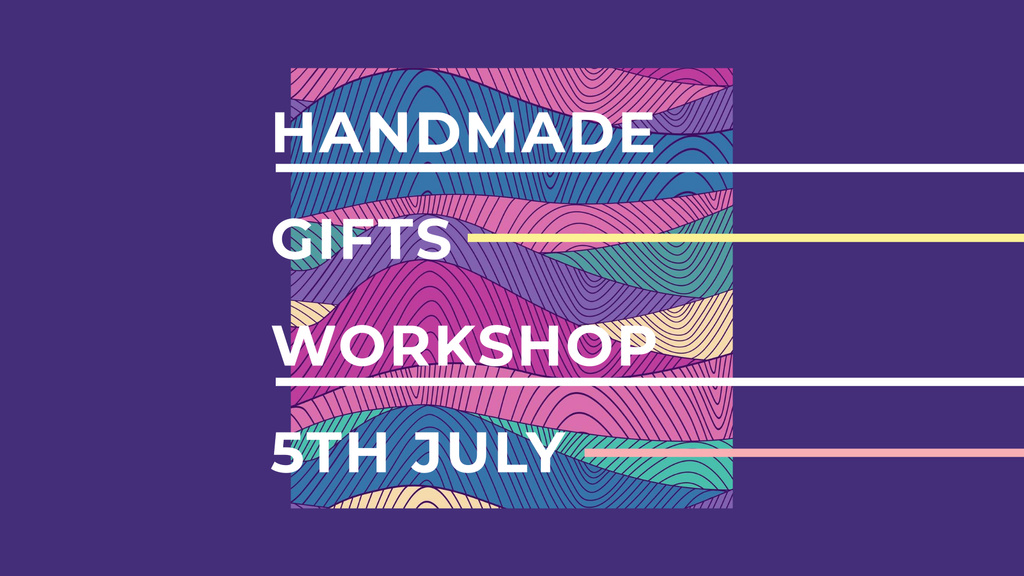 Handmade Gifts Workshop Announcement FB event cover Modelo de Design