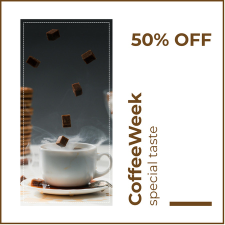 Coffee Week Discount Announcement Instagram Design Template