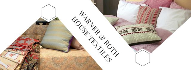 Ontwerpsjabloon van Facebook cover van House Textiles Offer with Pillows