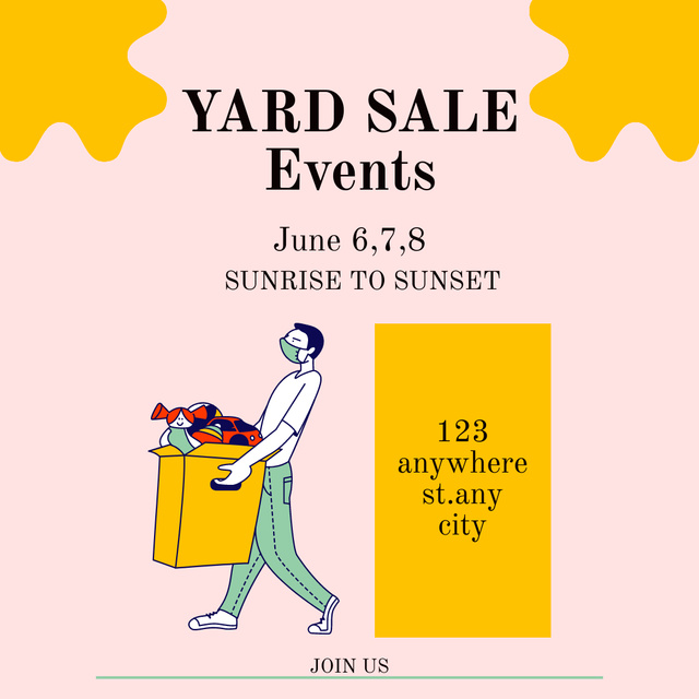 Come to Yard Sale Instagram tervezősablon
