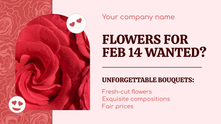Modèle de visuel Magnifique composition de roses pour la Saint-Valentin - Full HD video
