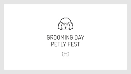Pets Fest with Dog icon FB event cover tervezősablon