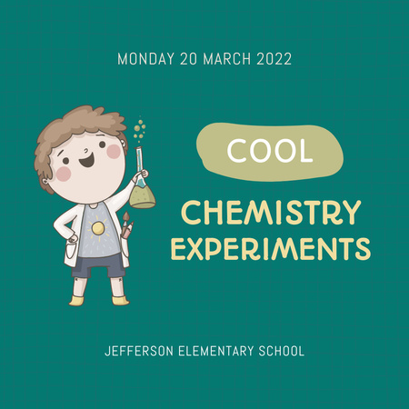 Chemistry Experiments Announcement Instagram Tasarım Şablonu