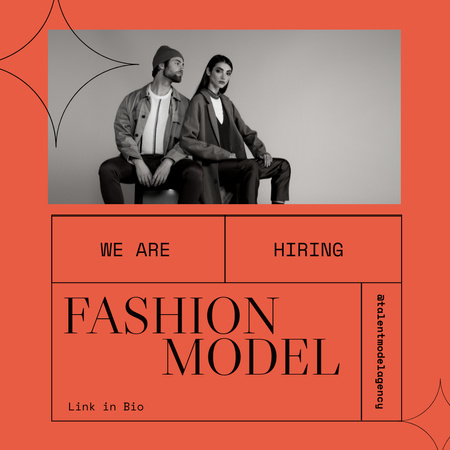 Plantilla de diseño de Company Looking for Fashion Model Instagram 