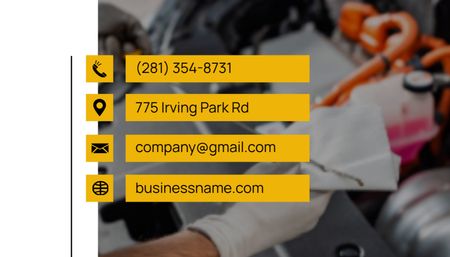 Template di design Offerta di servizi per pneumatici Business Card US