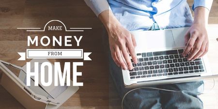 make money at home poster Image Design Template