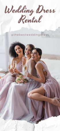 Ontwerpsjabloon van Snapchat Moment Filter van Jonge vrouwen in mooie jurken op vrijgezellenfeest