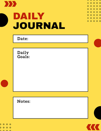 Daily Journal on Bright Circles Pattern Notepad 107x139mm Design Template