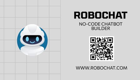 Chat Bot Advertisement Business Card US Design Template