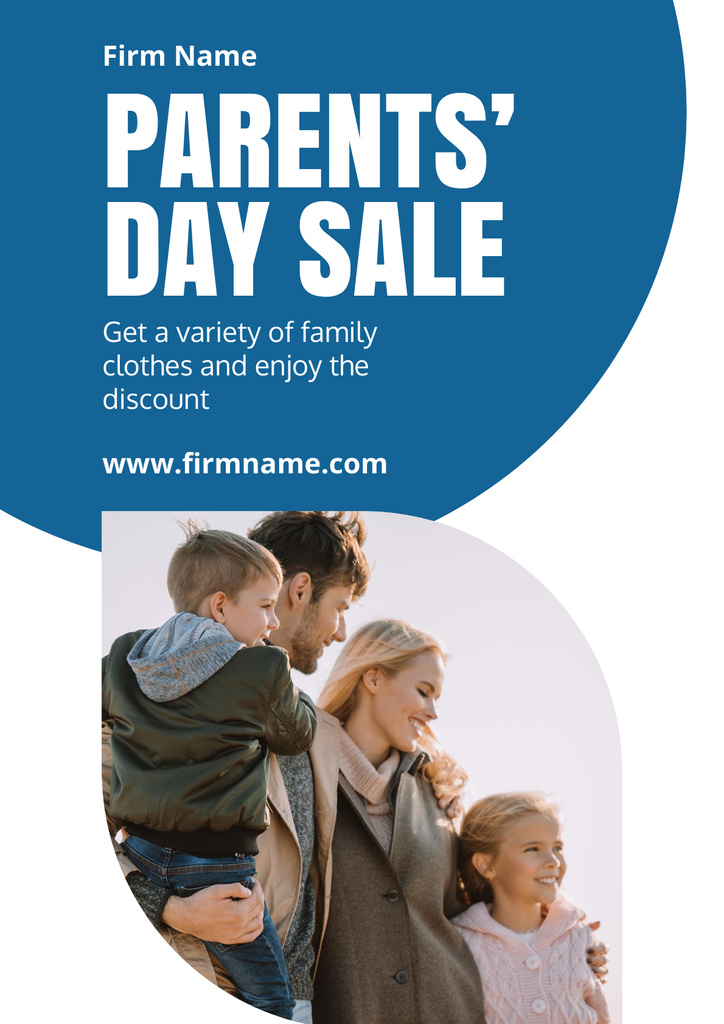 Parent's Day Sale Poster Tasarım Şablonu