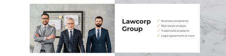 Legal Support Services LinkedIn Cover Modelo de Design