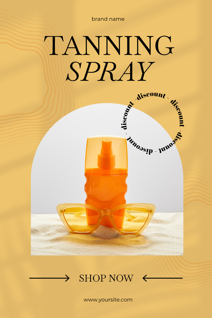 Szablon projektu Spray Tanning Sale Announcement Pinterest