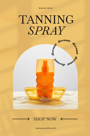 Spray Tanning Sale Announcement Pinterest Design Template