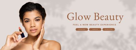 Modèle de visuel Beauty Salon Promotion with Makeup and Spa Service - Facebook cover