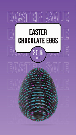 Template di design Shiny Egg With Chocolate Eggs Sale Offer Instagram Video Story