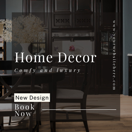 Comfy and Luxury Home Decor Instagram AD Design Template