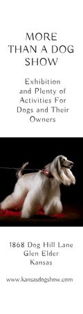 Designvorlage Hundeausstellung mit Aktivitäten für Hunde und ihre Besitzer für Skyscraper