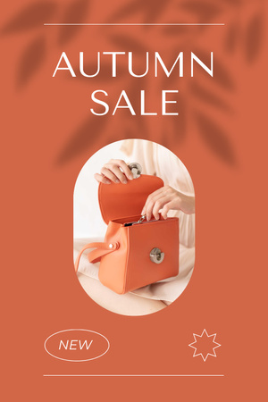 Summer Sale Ad with Stylish Female Bag Pinterest Design Template
