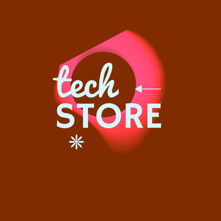 Template di design emblema del negozio tecnologico Logo