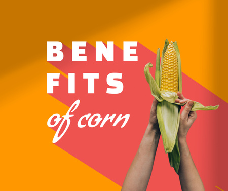 Fresh Corn in Hands Facebook Design Template