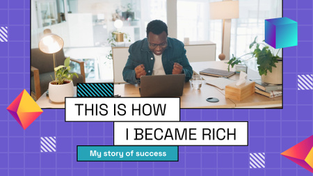 Modèle de visuel Success Story of Young Businessman - YouTube intro