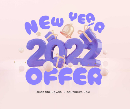 Platilla de diseño Special New Year Offer Facebook