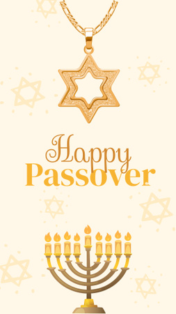 Designvorlage passover happy für Instagram Story