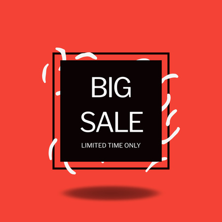 Limited Time Red Sale Offer Instagramデザインテンプレート