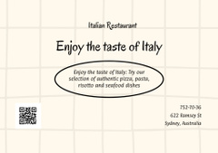 Authentic Italian Food Offer