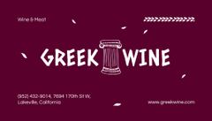 Greek Wine Ad with Ancient Column Illustration